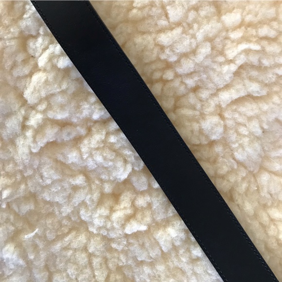 Moschino Leather Belt with Gold Tone Moschino Bear Buckle - Picture 6 of 13